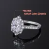 Wuziwen 925 Sterling Silver Engagement Rings for Women 2.7 Ct Halo Oval Cut AAAAA Cubic Zircon Exquisite Fine Jewelry BR1417 3