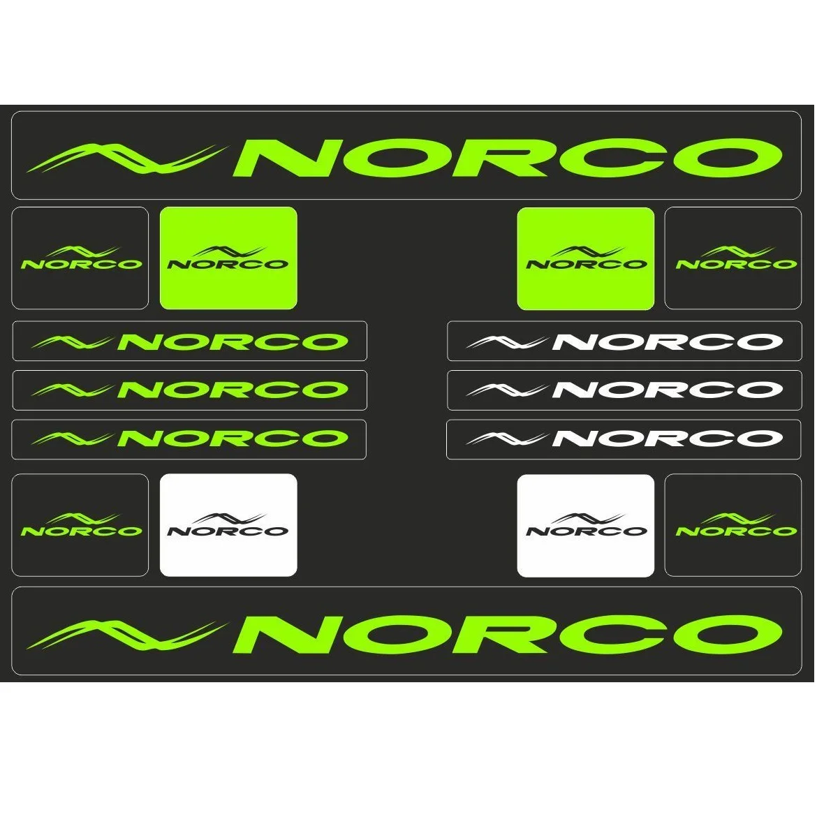 

Виниловая наклейка на раму велосипеда NORCO