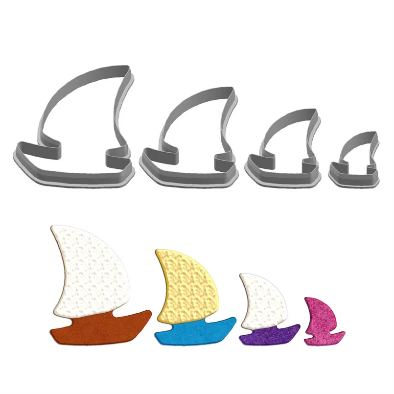 

Four Specifications Sailing Travel Cartoon Graphic Sailboat,Plastic Mold,Cake Fondant Tools,Cookie Sushi and Fruits Cutters
