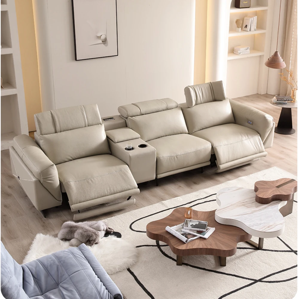 

Электрический Диван MINGDIBAO с откидывающейся спинкой, функциональный диван из натуральной кожи, секционный диван, сиденье для кинотеатра, диваны-трансформеры