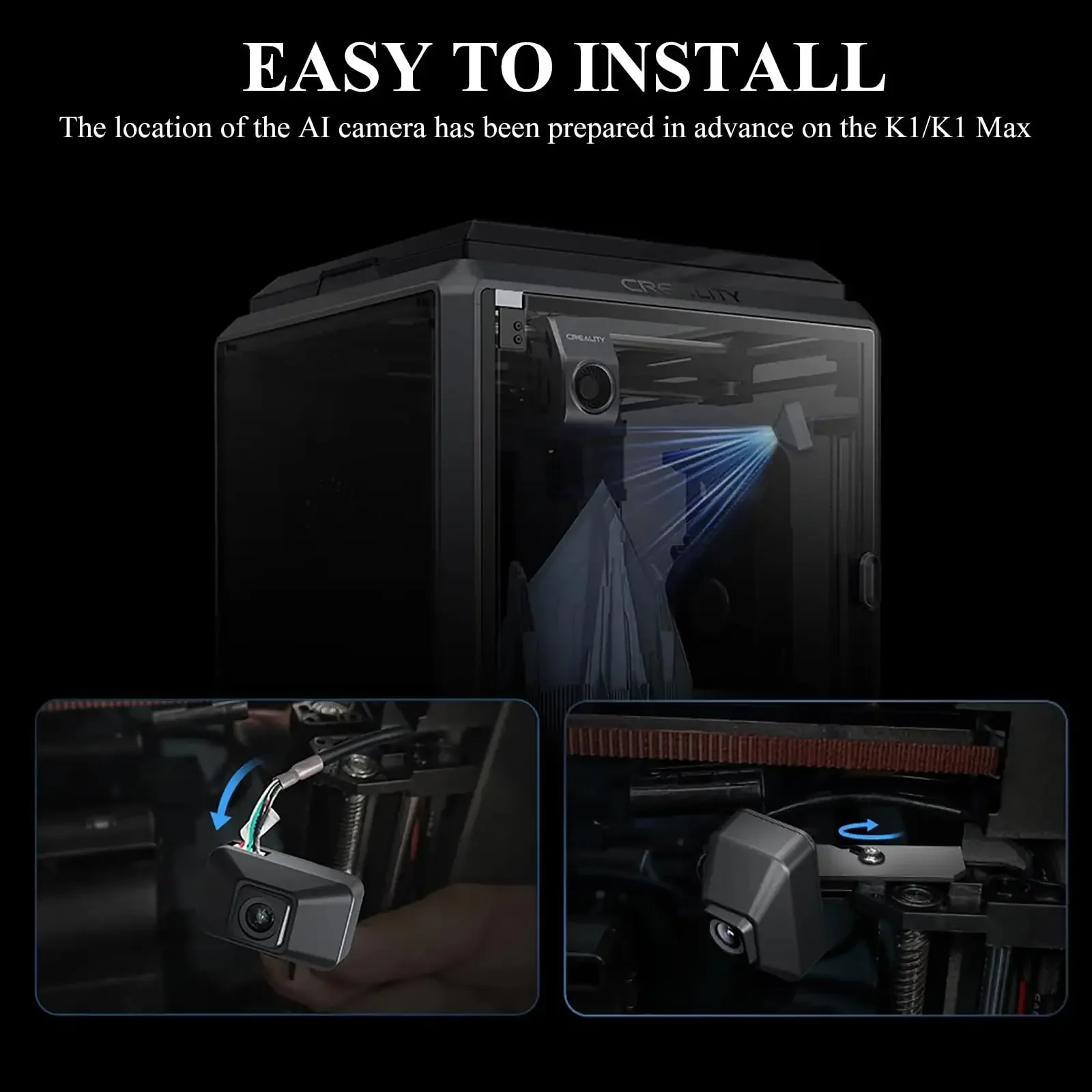 Камера Creality K1 AI с мониторингом в режиме реального времени временная съемка