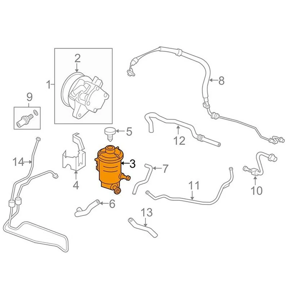 

For Civic For Honda Pump Reservoir Steering Reservoir Outdoor Road 1 Pc