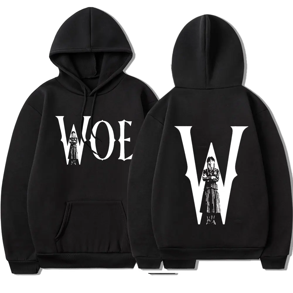 

Wednesday Addams Hoodie Nevermore Academy Graphic Hoodies Men's Women Autumn Winter Vintage Gothic Hooded Sweatshirt Streetwear