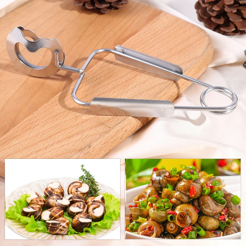 

Stainless Steel Food Clip Escargot Fork Clip Snail Tong Folder Seafood Tableware