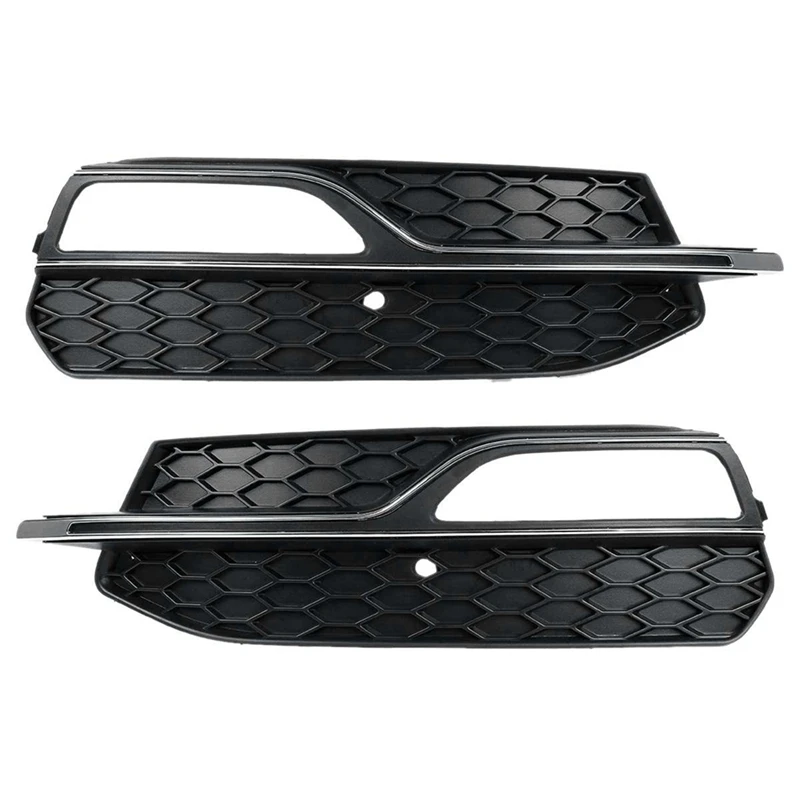 

8V3807682L 8V3807682G Front Bar Fog Light Cover Honeycomb Mesh Grille Automobile for Audi S3 A3 S-Lines 2014-2016