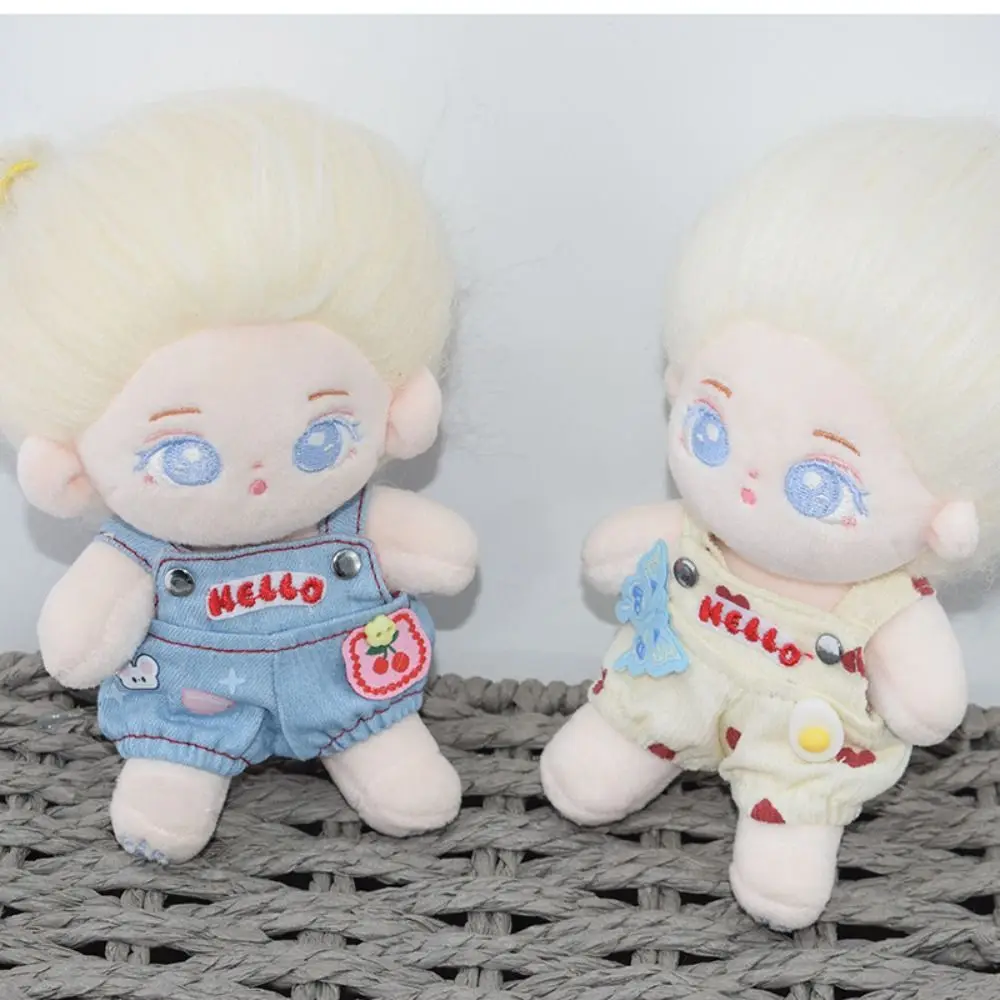 Strap Pants 10cm Cotton Doll's Clothes DIY Dress Up Sandwich Idol Plush Doll Rabbit Pink Outfit