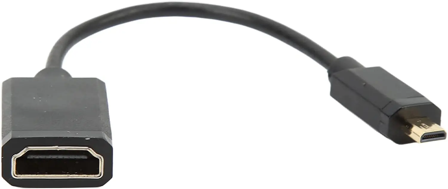

Cabo conector de saída HD adaptador de interface multimídia Micro HD 15 cm OD3 2 mm 4K 60 Hz Metal para TV