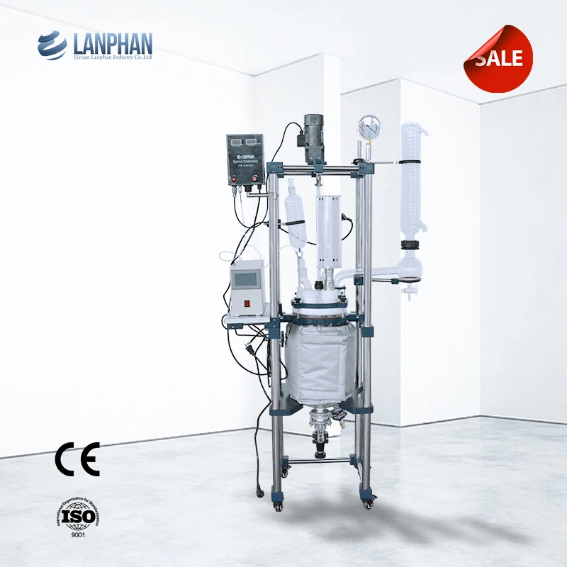 

10l 20l 50l biodiesel ultrasonic glass reactor