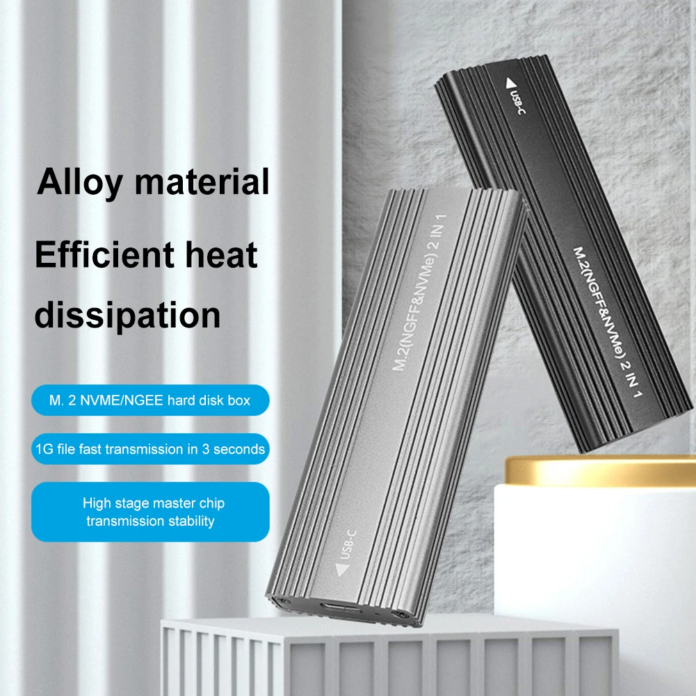 

10 Гбит/с SSD корпус из алюминиевого сплава 2 ТБ корпус SSD чехол USB 3.0 Type To M.2 NGFF PCIe NVMe ультратонкий инструмент бесплатно для ПК ноутбука
