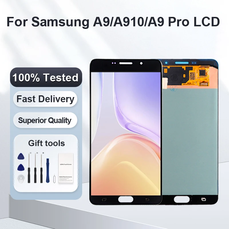 

1Pcs 6.0 Inch A9 Pro Display For Samsung Galaxy A910 Lcd Touch Digitizer Assembly A9 2016 A9 Screen Free Shipping With Tools