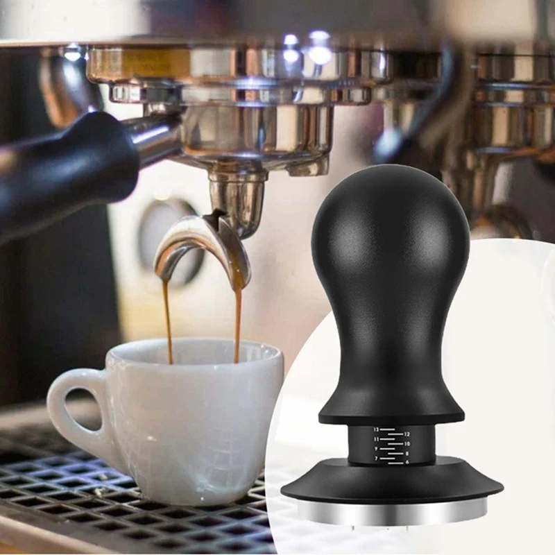 

Регулируемая глубина для темпера кофе со шкалой, пружины для эспрессо, калиброванный дистрибьютор для тампинга кофе