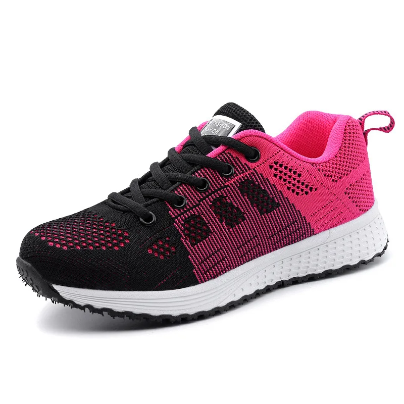 Fashion Breathable Walking Mesh Flat Shoes Women Casual Shoes Woman White Sneakers Women New Tenis Feminino Female Training Shoe