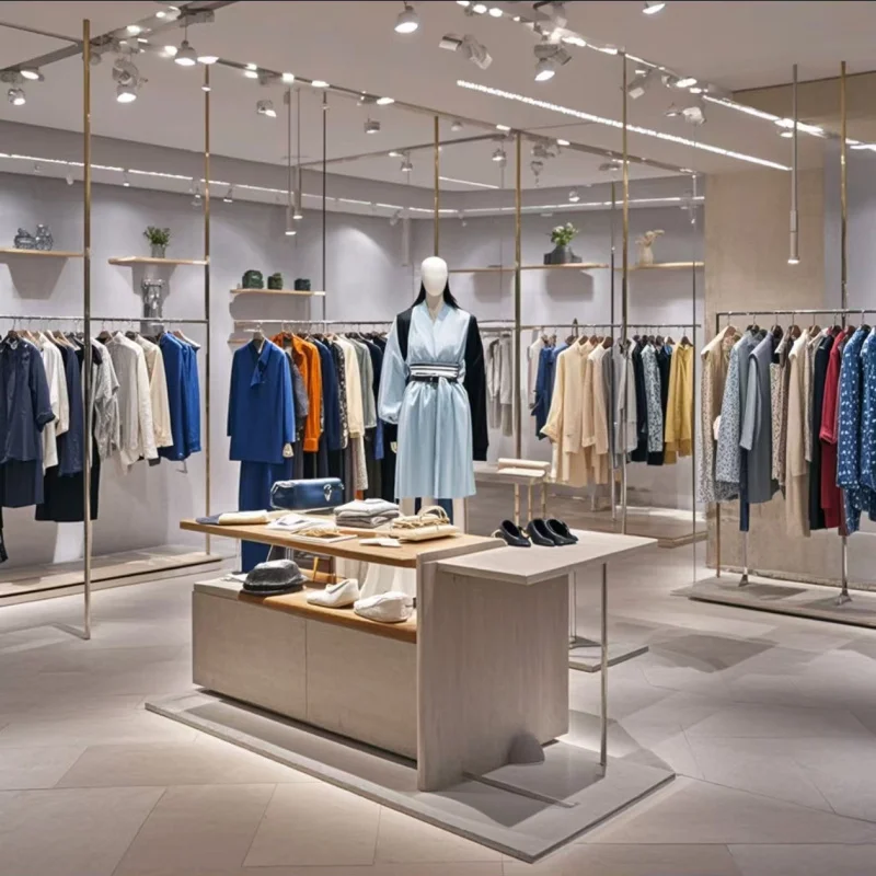 [На заказ] металлическая полка для одежды на заказ выставочный стенд женского