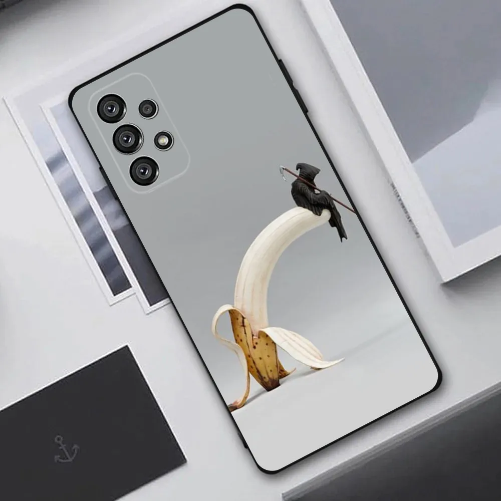 Эстетический чехол-банан для телефона Samsung Galaxy A20 A21s A22 A31 A32 A52 A53 A72 73 A80 A91 Мягкий