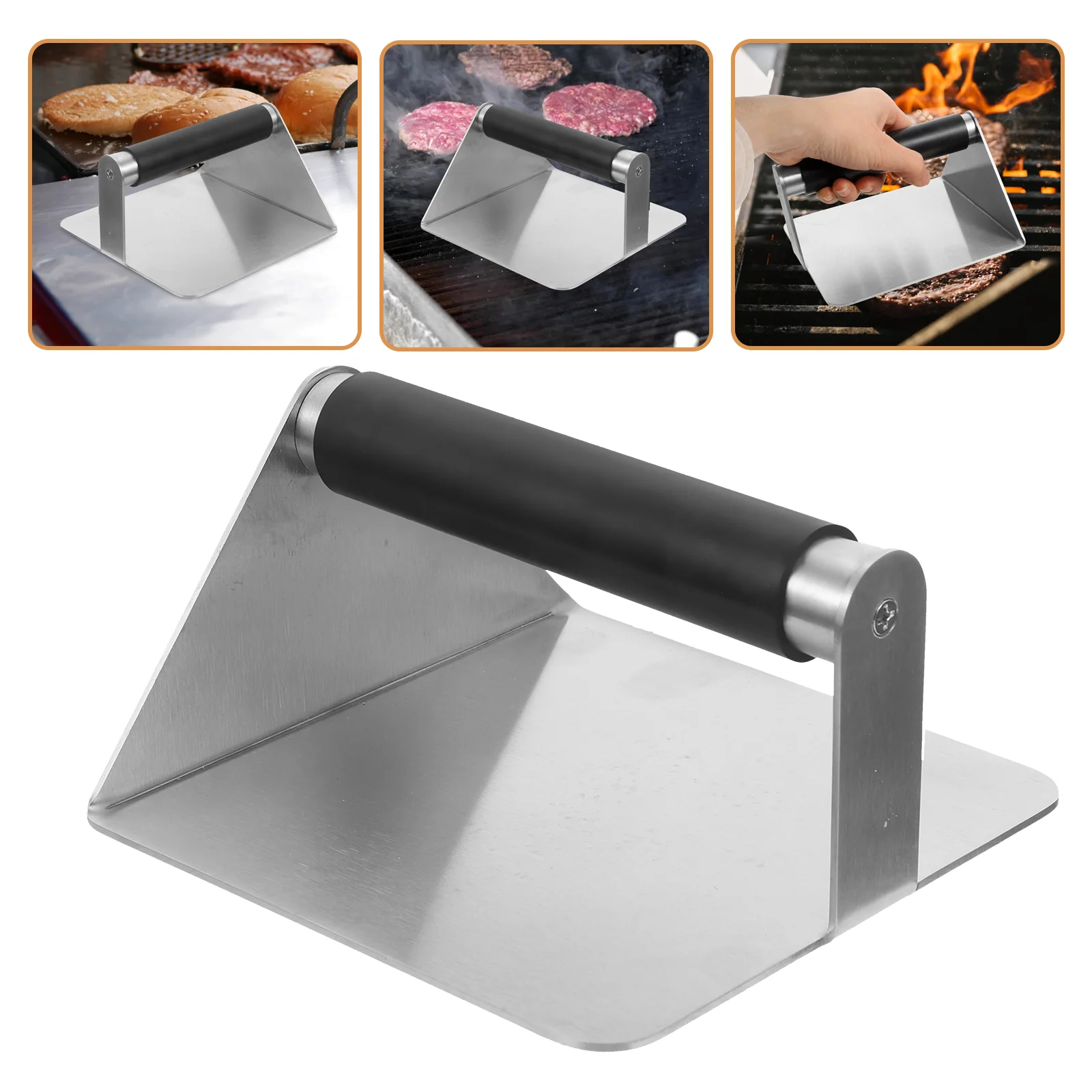 

Burger Mold Press Meat Pressing Stainless Steel Baking Pan Pie Machine Patty Making Tool Rubber Cooking Steak Home Tools