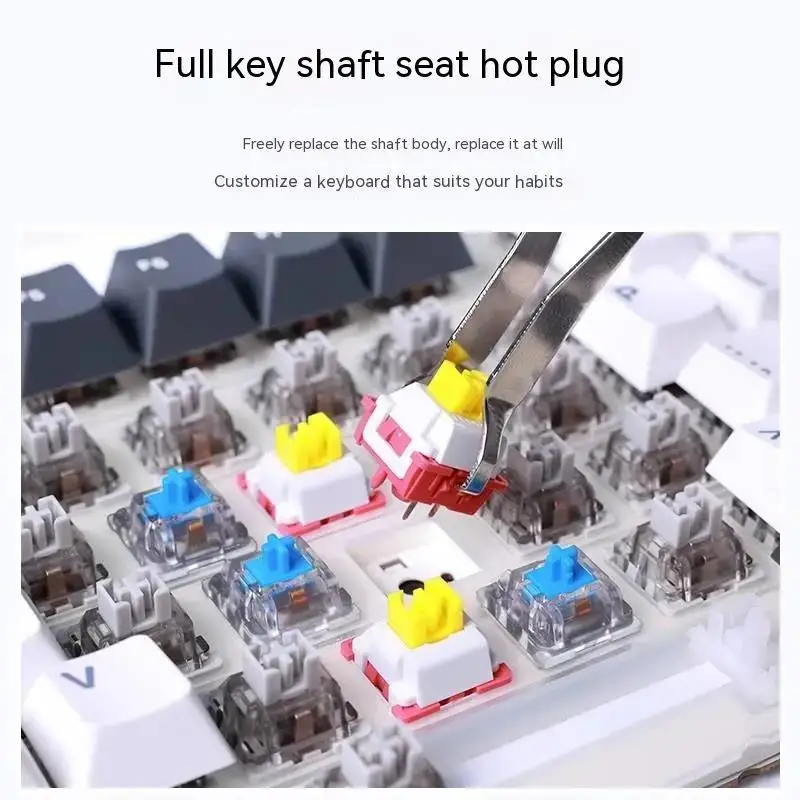 Клавиатура игровая механическая 3 режима 2 4 ГГц/USB/Bluetooth 87 клавиш
