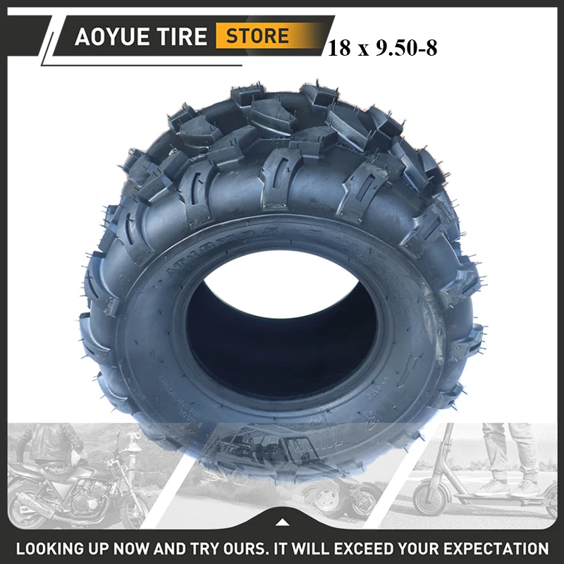 8 Inch Off-Road Tubeless Tire 18x9.50-8 18*9.50-8 Vacuum Tyre for ATV Kart Quad Dirt Bike Wear-resistant Wheel Tires Accessories