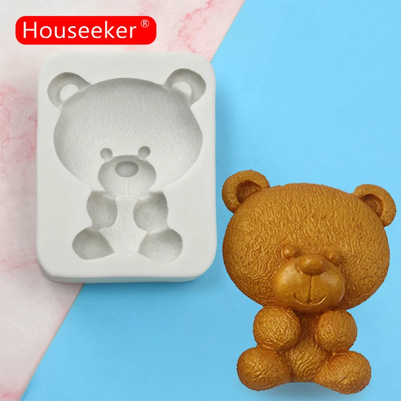 

Bear Shape Silicone Mould Cake Decorating Tool Fondant Chocolate Cake Mould Decoration Mould Aromatherapy Plaster Baking Mold