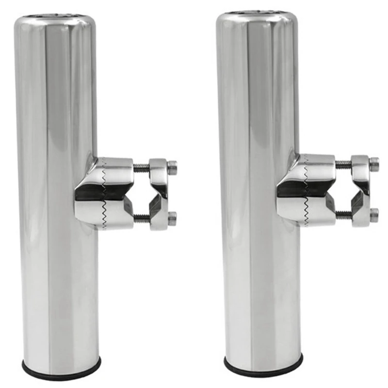

2 Pcs Marine Boat Yacht Boat Accessories Boat Fishing Rod Holder Adjustable Deck Mount For Pipe Diameter 25Mm