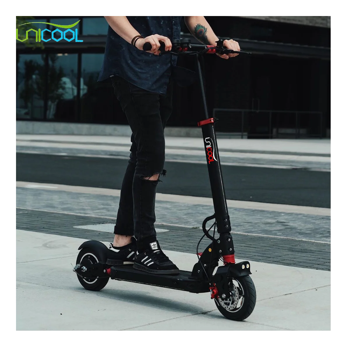 

Unicool escooter boosted 600w 48V rev electric scooter e step for zero 9