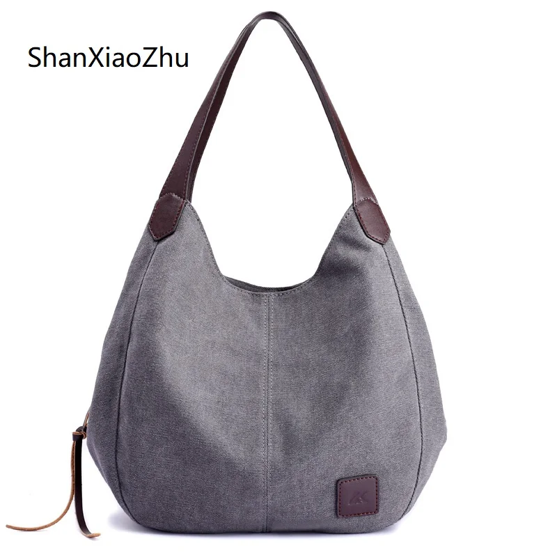 

Canvas Hobos Bag Women Handbags Female Designer Large Capacity Leisure Shoulder Bags for Travel Weekend Outdoor Bolsas Colors