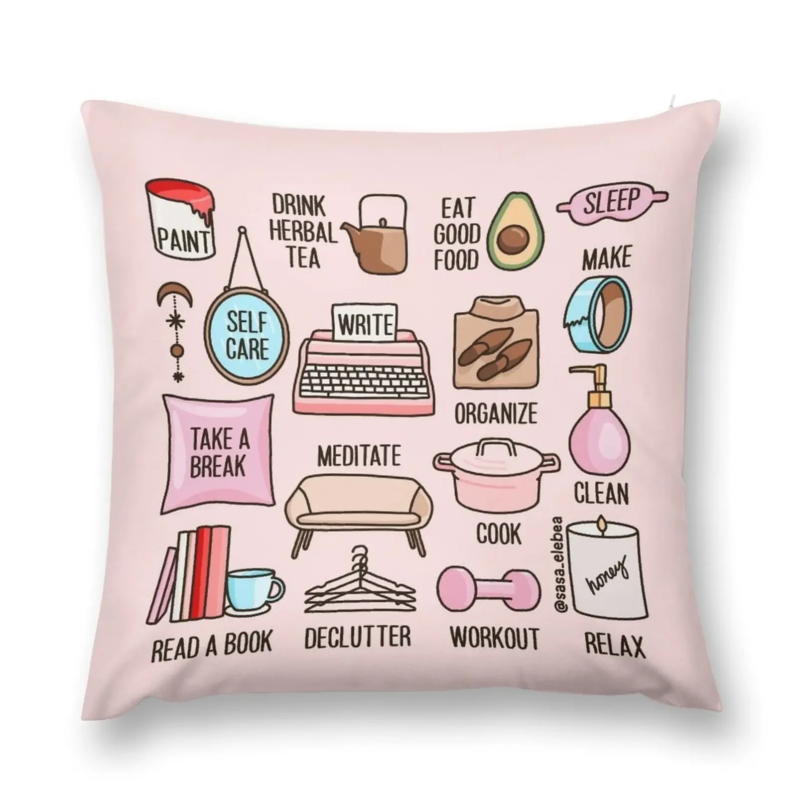 Сохраняйте это позитивная подушка Sasa Elebea чехол для диванной подушки