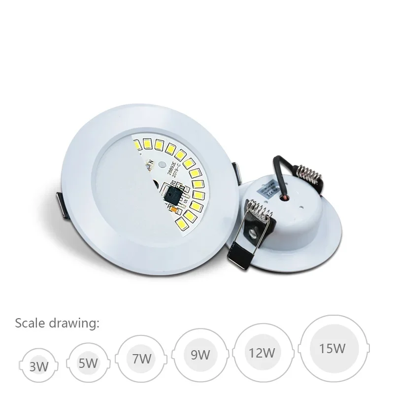 10 шт. светодиодный потолочный светильник встраиваемый прожектор 220 В 3 Вт 5 7 9 12 15