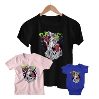 cruella 101 dalmatians disney villain t shirts kids short sleeve baby girl boy baby romper family matching adult unisex trendy