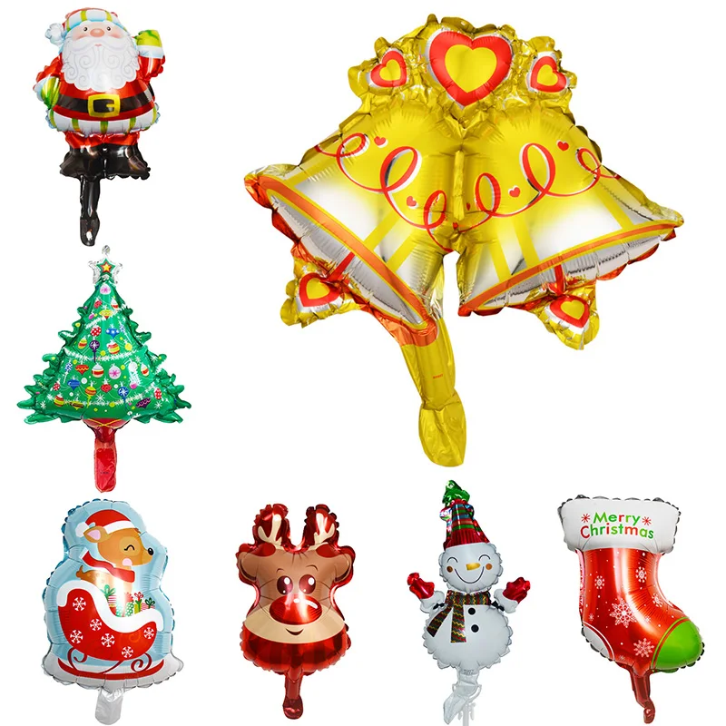 

Christmas Foil Balloons Mini Santa Claus Ballon Snowman Globos Xmas Deer Penguin Balloon Christmas Decorations For Home New Year