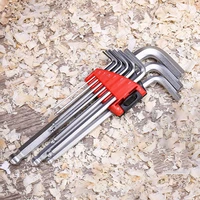 9pcs 1 5mm 10mm flat hexagon allen key wrench tools set imbus matte chrome ball end spanner set screwdriver set tool kit