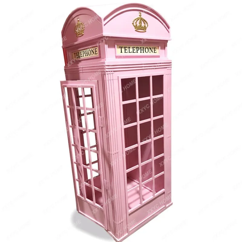 

Retro Iron Art Telephone Booth Post Box Road Sign Signage Site Layout Shooting Props Model Decoration Ornaments