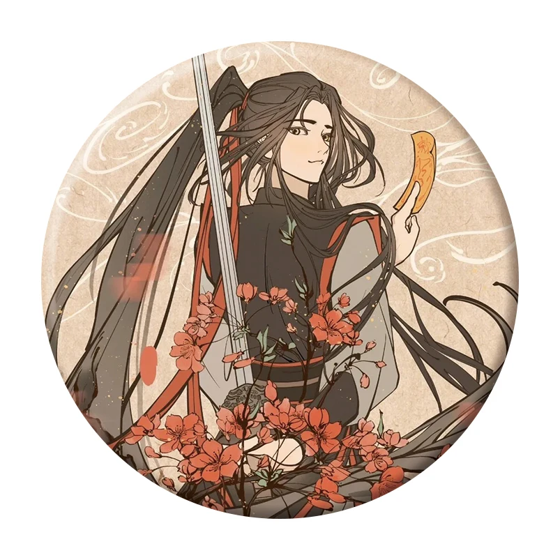 Фото 58 мм Mo Dao Zu Shi брошь, булавки для косплея, аниме Wei Wuxian Mo XuanYu Lan Wangji, булавка Grandmaster Of Demonic, значок, ювелирное изделие, подарок №3