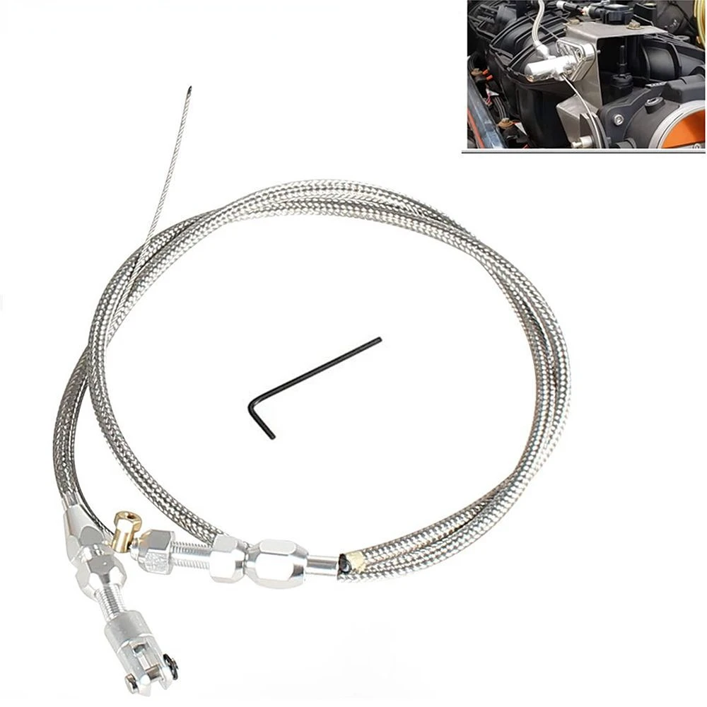 

Brand New Stainless Steel Braided Throttle Cable Kit Compatible with 97-07 Chevrolet/Chevy LS1 Engine 4.8L 5.3L 5.7L 6.0L