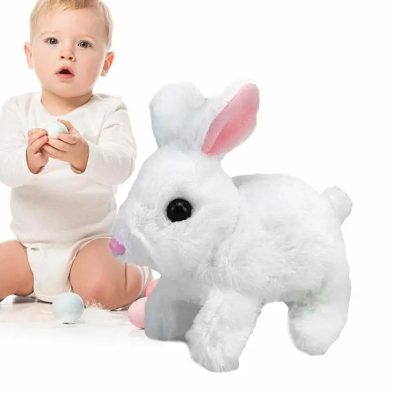 

Rabbit Plush Doll Soft Big Bunny Stuffed Animal Doll Interactive Toys Bunnies Can Walk And Talk Soft Birthday Gifts For Kids