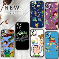 phone case for apple iphone 14 13 12 mini 11 xs pro max x xr se 2020 8 7 6 plus cute toy story disney funda black cover