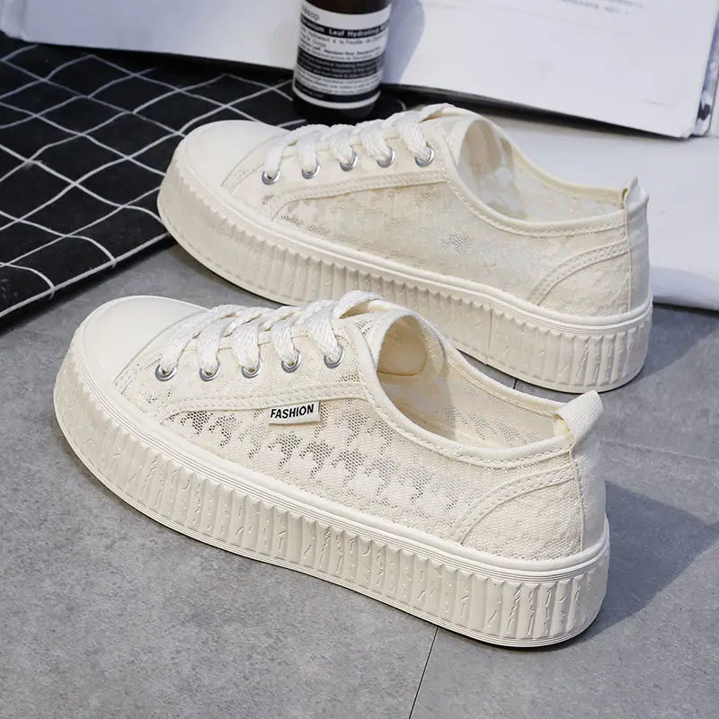 

SHANPA White Mesh Summer Breathable Women Sneakers Elegant Platform Casual Designer Shoes Fashion Comfortable Ladies Zapatos