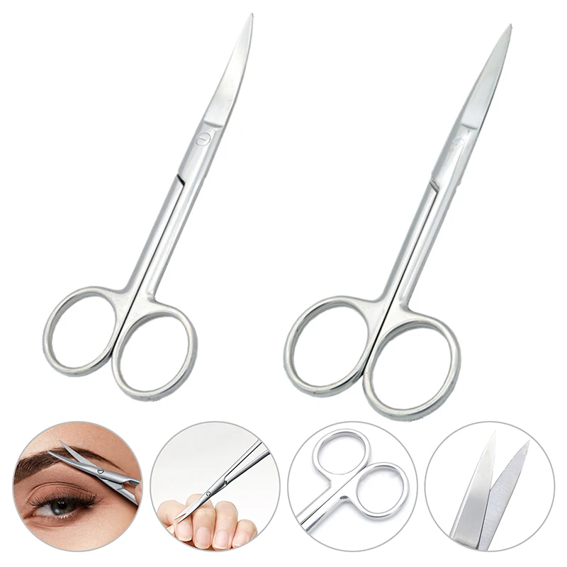 

1PCS Stainless Steel Eyebrow Scissors Curved Blade Eyelash Facial Hair Remover Dead Skin Cuticle Trimmer Beauty Tool