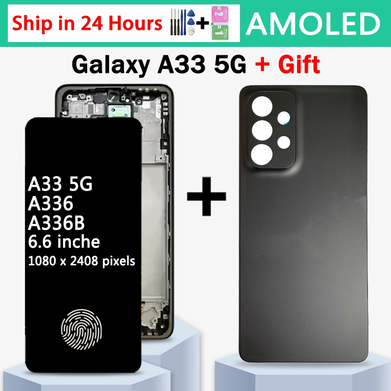 Super AMOLED со сканером отпечатков пальцев для Samsung Galaxy A33
