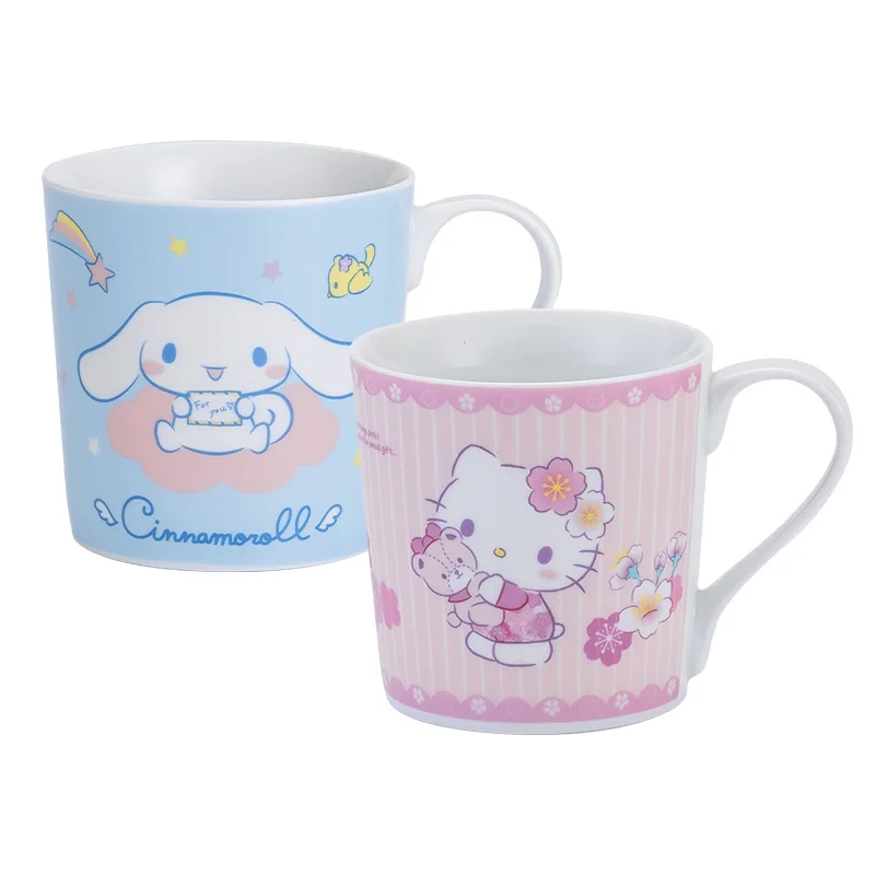 

300ML Hello Kitty Home Mug Kawaii Sanrio Anime Cinnamoroll Cute Cartoon Creative Ceramic Water Cup Toy for Girls