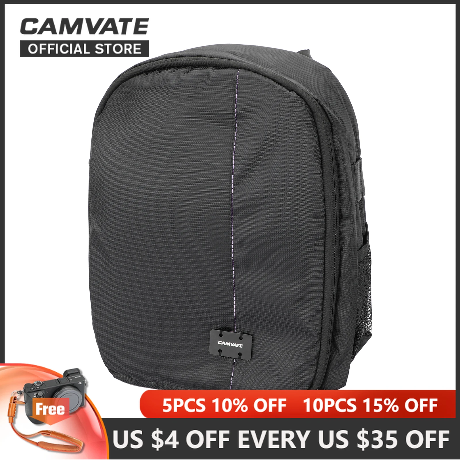 

CAMVATE Multi-functional Camera Backpack Storage Bag With Double-side Mesh Pockets For DSLR Camera Photography Video Accessories