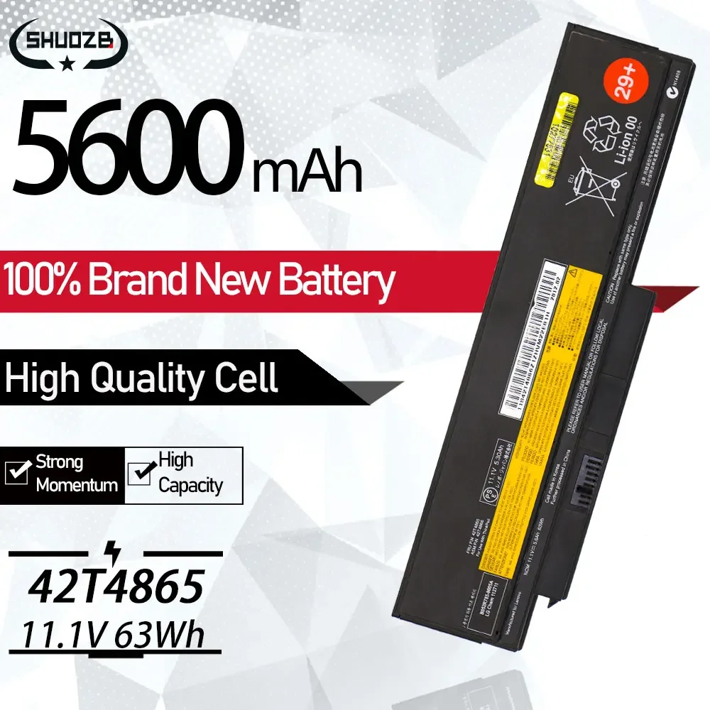 Новый аккумулятор для ноутбука Lenovo Thinkpad X220 X220I X220S 42T4899 42T4942 42T4872 42T4865 42T4900 42T4866 11 1 В 63