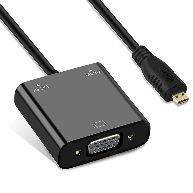 

Адаптер HDMI-совместимый с VGA, видеоконвертер Mini HDMI-совместимый с VGA, кабель Mini HDMI-совместимый с VGA