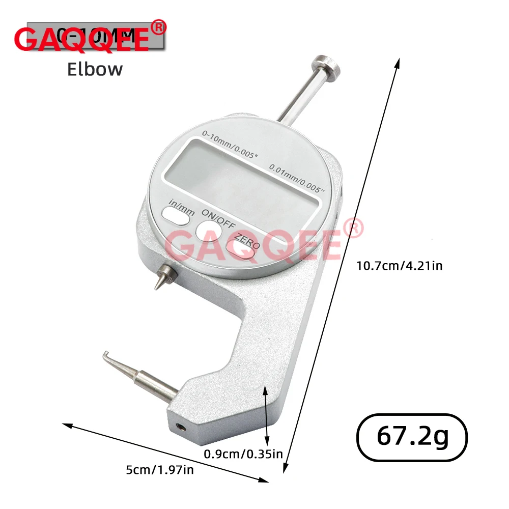 

Цифровой толщиномер Gaqqee 0-10/20 мм