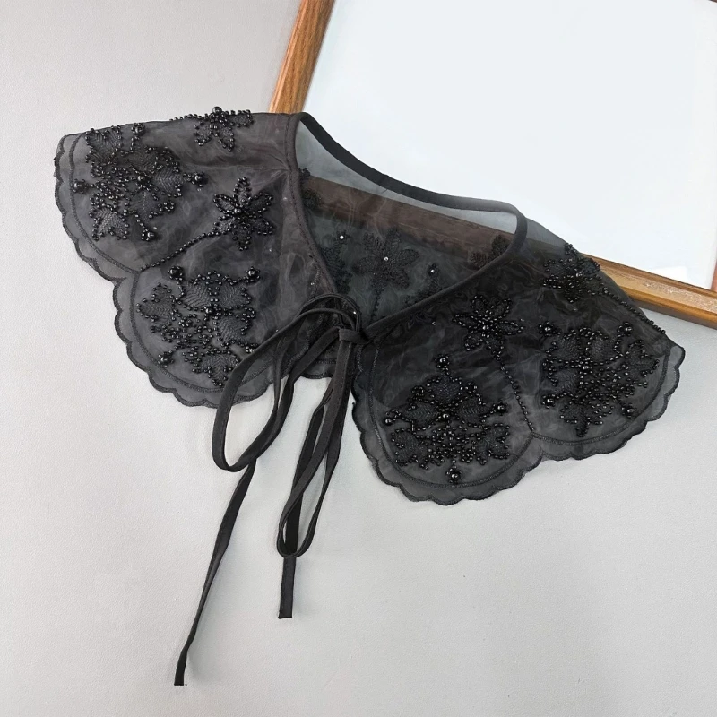 95AB Женский воротник с накладными лацканами декоративный раздвинутый половина