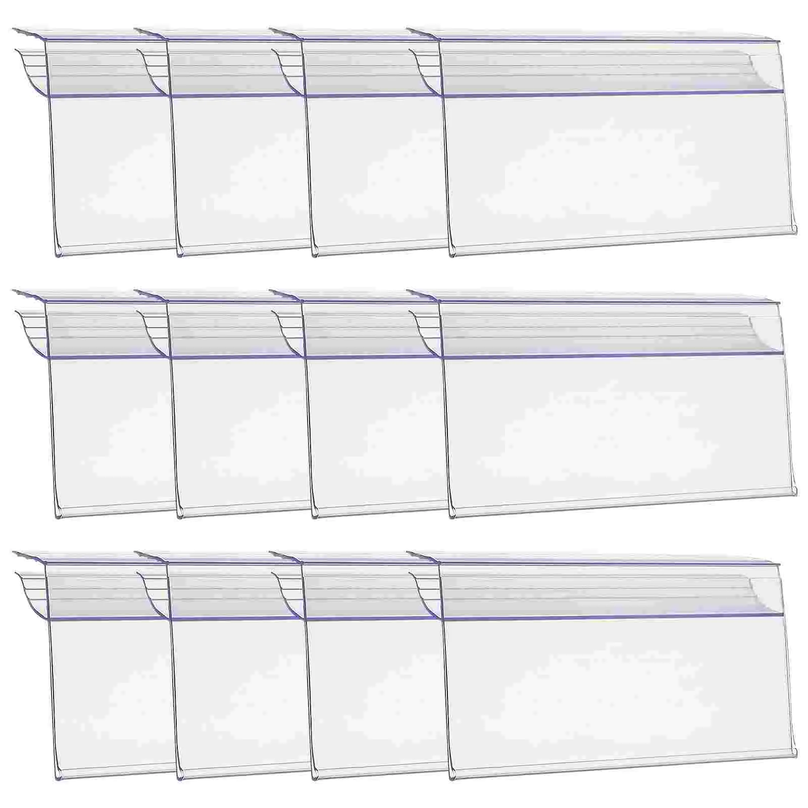 

30 Pcs Price Tag Display Holder Plastic Shelves Supermarket Mall Racking Merchandise Retail Commodity Label Holders Card Glass