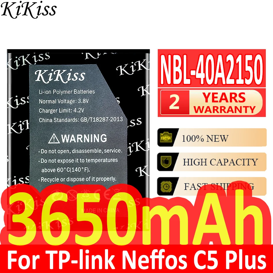 

KiKiss 3650 мА · ч NBL-40A2150 NBL 40A2150 запасная батарея для TP-LINK Neffos C5 Plus C5Plus мобильный телефон Batteria + отслеживание