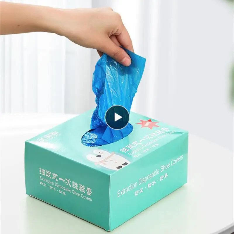 

50/ Dustproof Disposable Shoe Covers Thickened Shoe Covers For Home Rainy Factory Protective Non-slip Shoe Dust Protection Cover