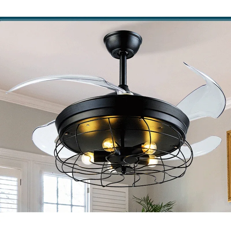 Современный светодиодный потолочный светильник COLIN с вентилятором черный