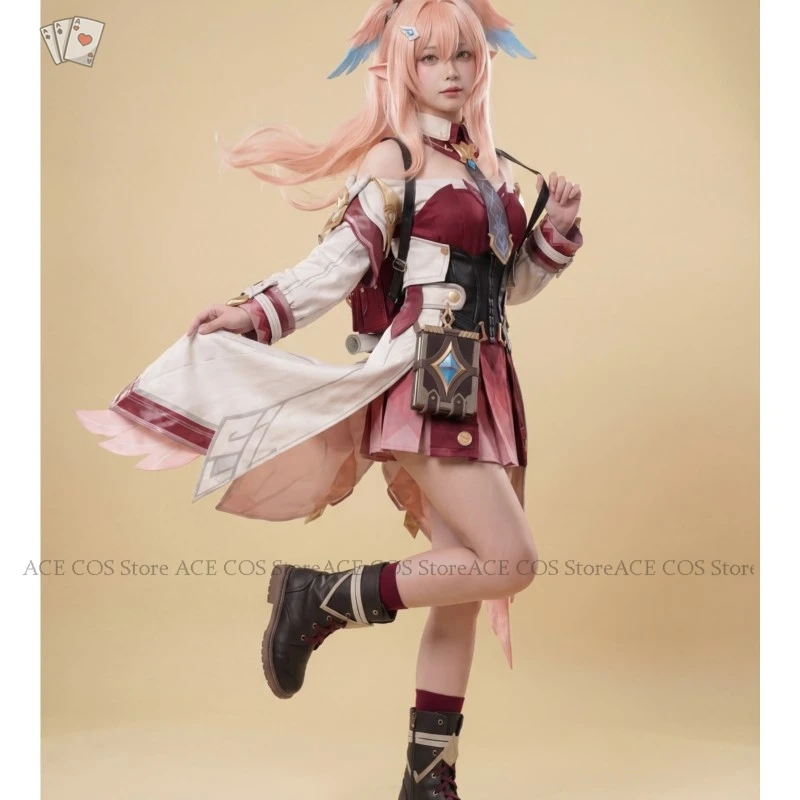 Костюм для косплея Линии из Genshin Impact от ACE COS Store: парик, наряд, женская одежда в стиле аниме, полный комплект для Хэллоуина, обувь и аксессуары для ролевых игр (art.: 3920da792947b) - 3920da792947b
