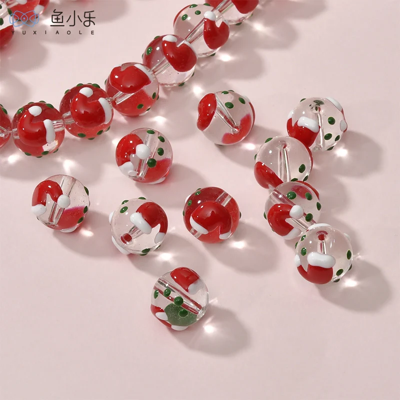 Рождественская серия шляпа Снежинка Бусины Рождественские чулки Подарочная